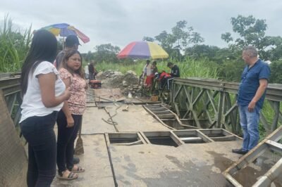 El puente que une a las Parroquias Zapotal y Chacarita recibe mantenimiento