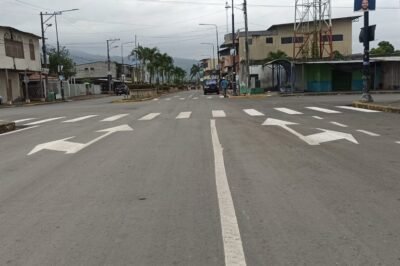 Calles de Zapotal con señaléticas (Foto: Angel Noticias TV)